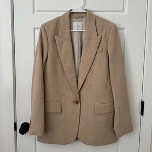 Aritzia Wilfred Flores Blazer in Heather Oat Beige